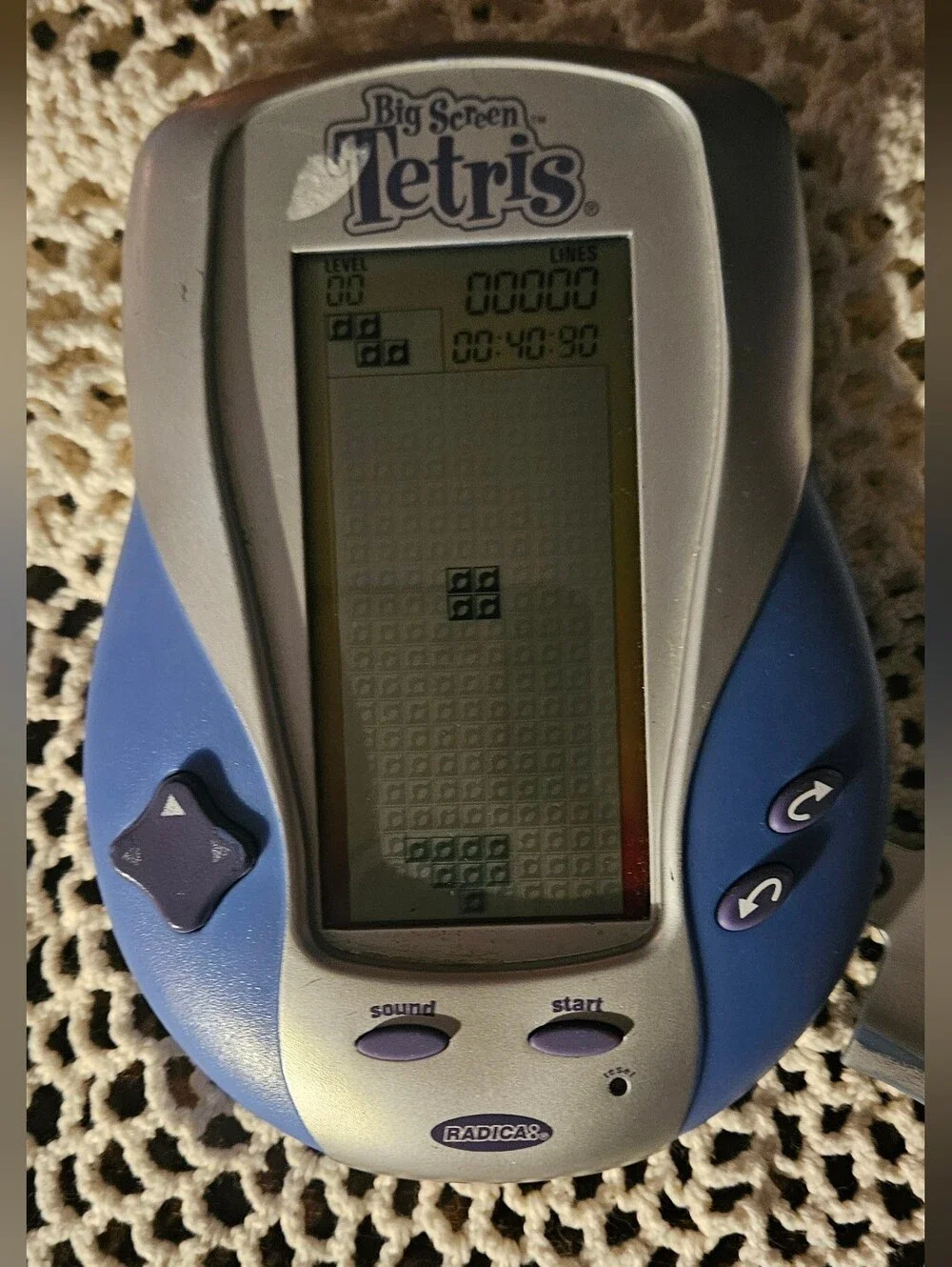 Big Screen Tetris Handheld Game Console - Blue/Silver